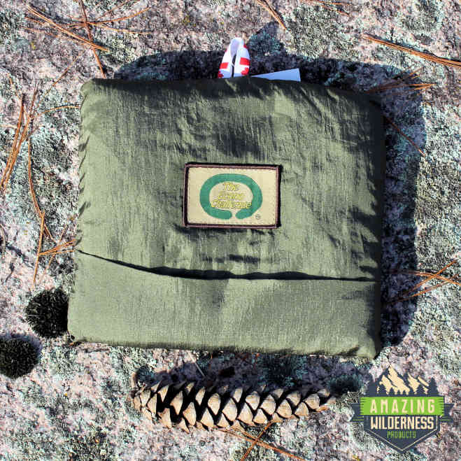 Amazing Wilderness Camp Bed Hammock and Bushcraft Chair Folded Green
