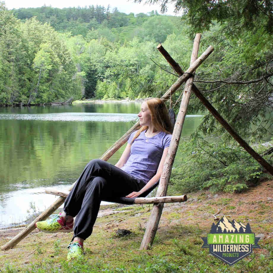 Amazing Wilderness Camp Cot As A Bushcraft Chair Black