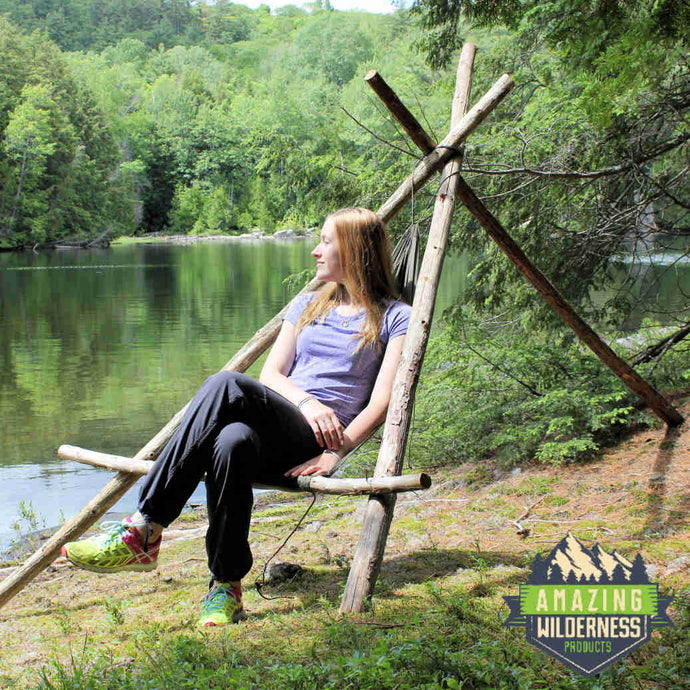 Amazing Wilderness Camp Hammock Bushcraft Chair Lakeside